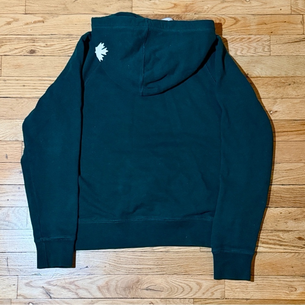 Roots Unisex Beaver Logo Hoodie Forest Green Size M (165/92A) - Picture 5 of 6